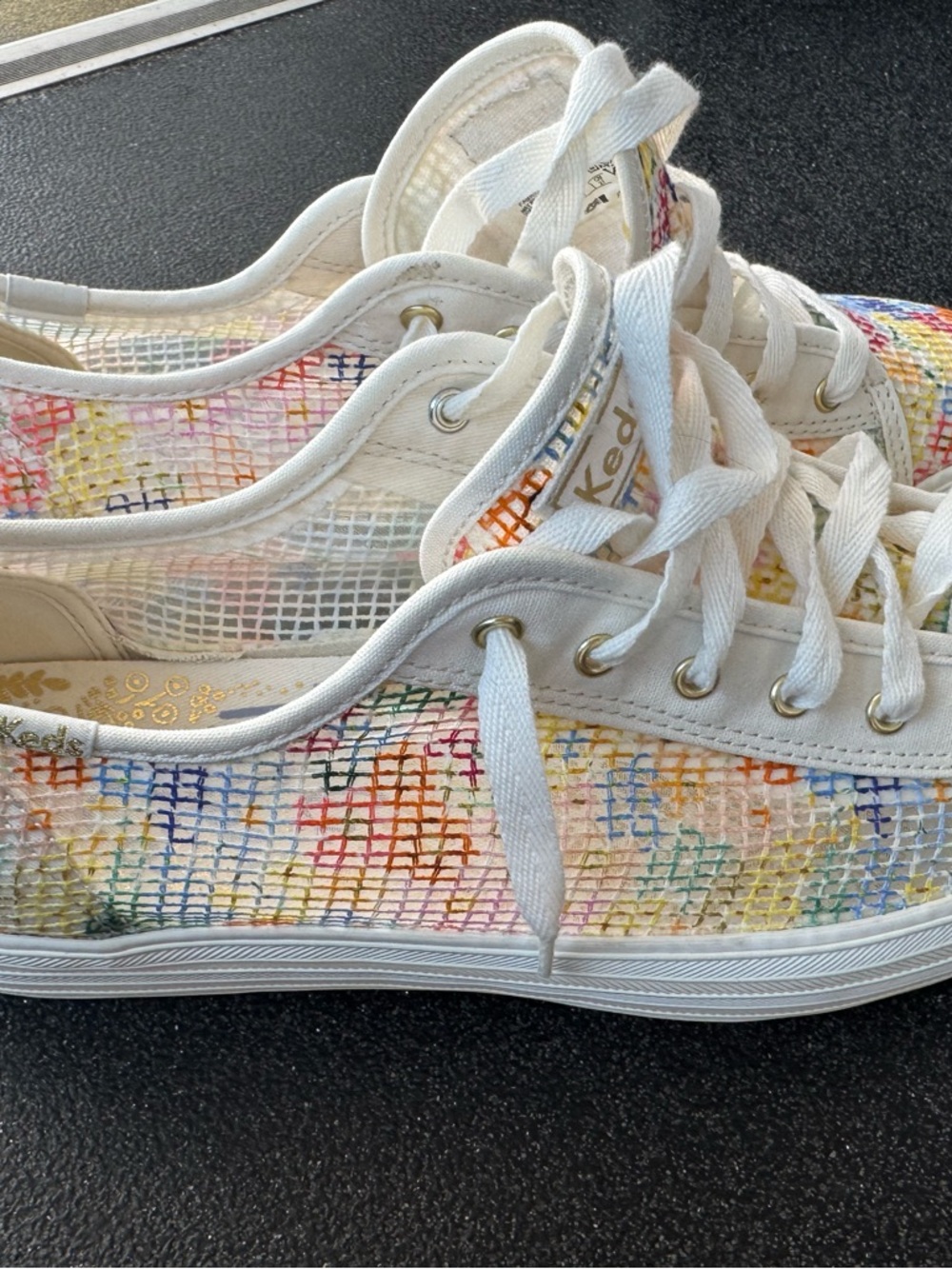 Keds Multicolor Mesh Sneakers Women’s Size 10 LowTopLace-Up Lifestyle Streetwear - Picture 6 of 9